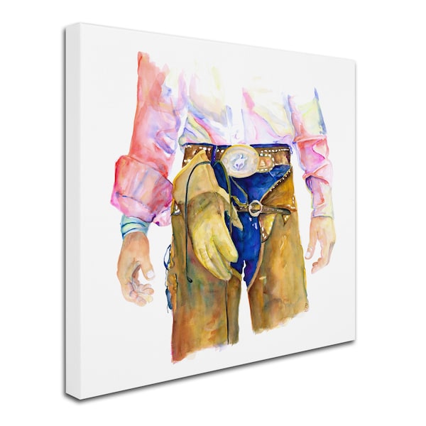 Pat Saunders-White 'Wrangler' Canvas Art,14x14